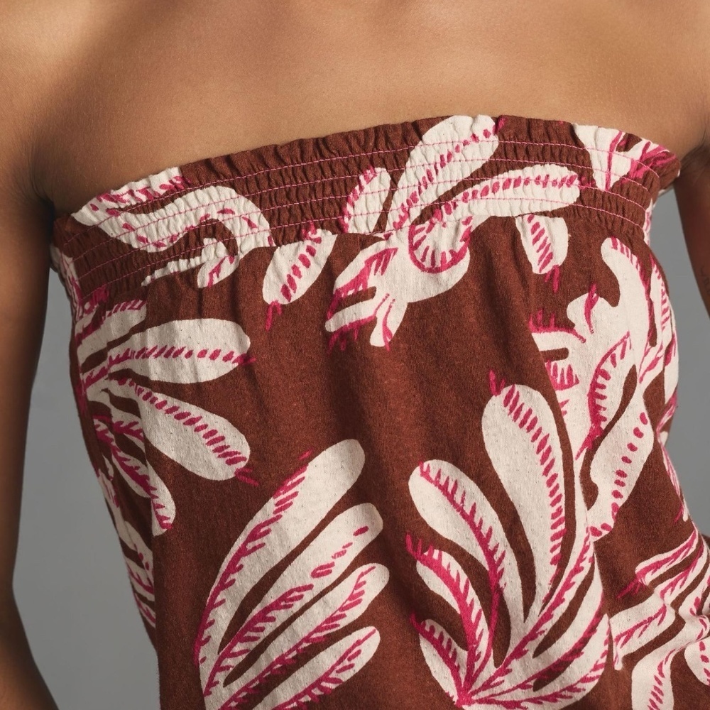 NWT Anthropologie Smocked Strapless Bubble Top M - Picture 4 of 6